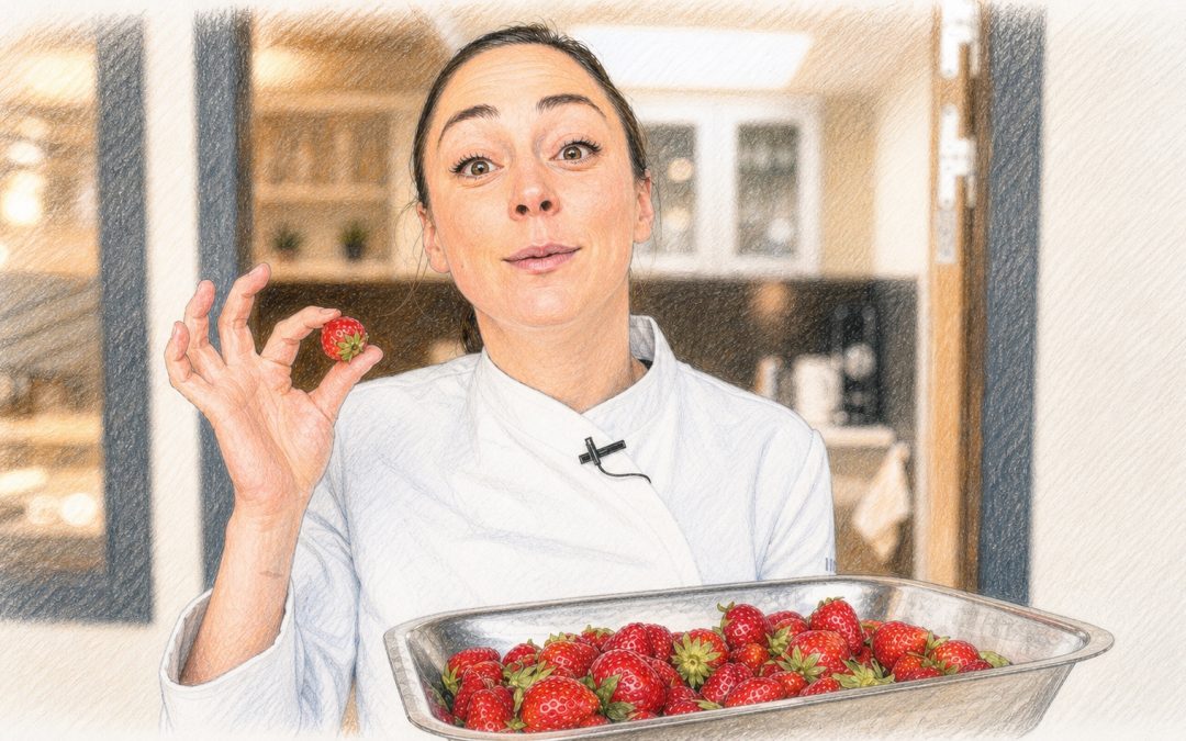 J&rsquo;ai préparé une tarte aux fraises avec Nina Métayer pour l&rsquo;émission « Qu&rsquo;est-ce que tu food » sur 20 Minutes TV